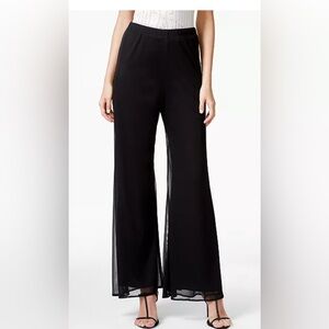 MSK Elegant Black Wide-Leg Pants